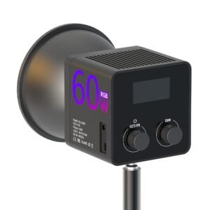 MAMEN 60W RGB Full Color Portable LED Video COB Light 2500K-6500K Studio Light